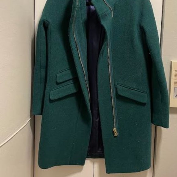 COPY - J. Crew Italian Stadium Cloth Cocoon Coat In Heather Forest - 0 - Picture 8 of 16